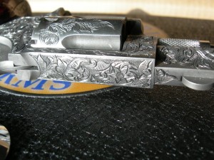 .22 mini revolver with American Scroll Engraving