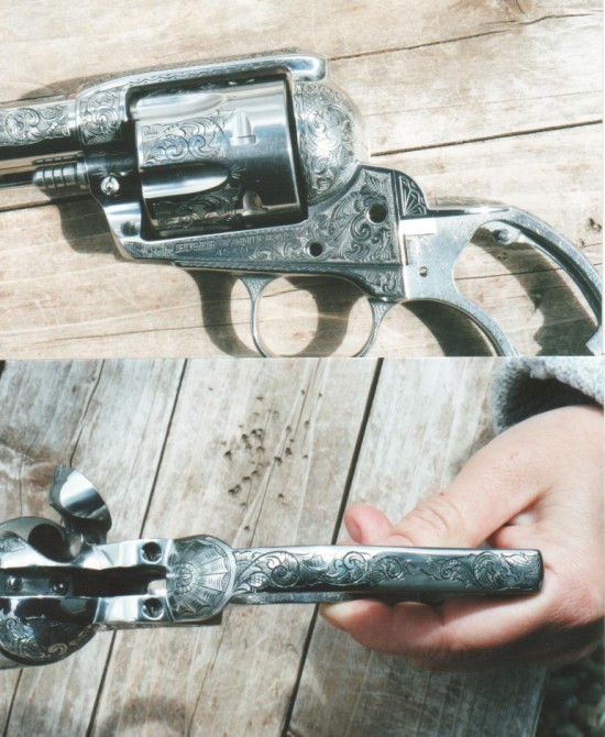 Ruger Vaquero 3/4 Engraved with American Scroll