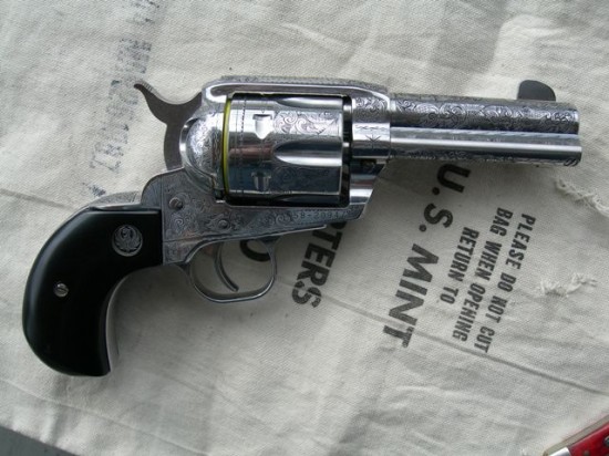 Ruger Vaquero, Stainless with Bird's Head Grip. 