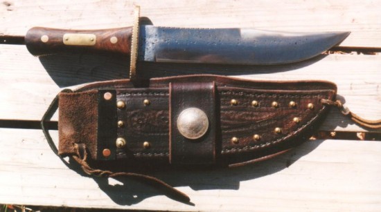 Walnut  Bowie Knife