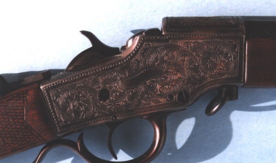 Engraved Hopkins & Allen Falling Block Schuetzen Rifle