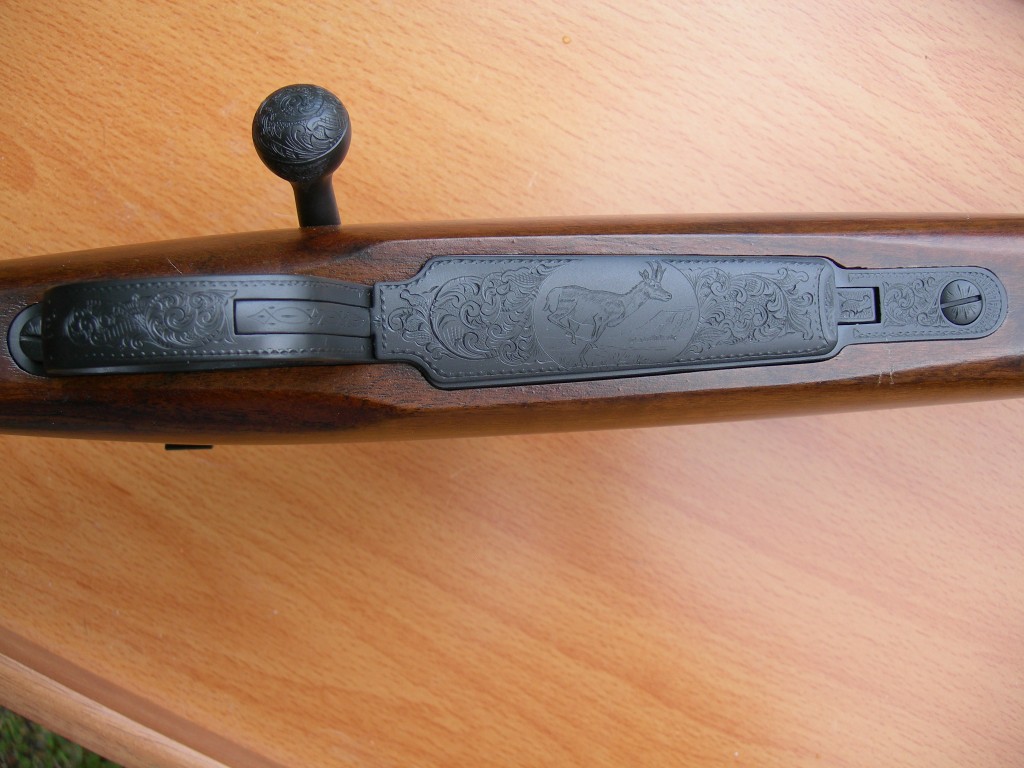 American scroll engraved trigger guard, floorplate, bolt handle