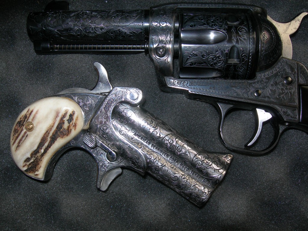 Nice pair of engraved cowboy guns
