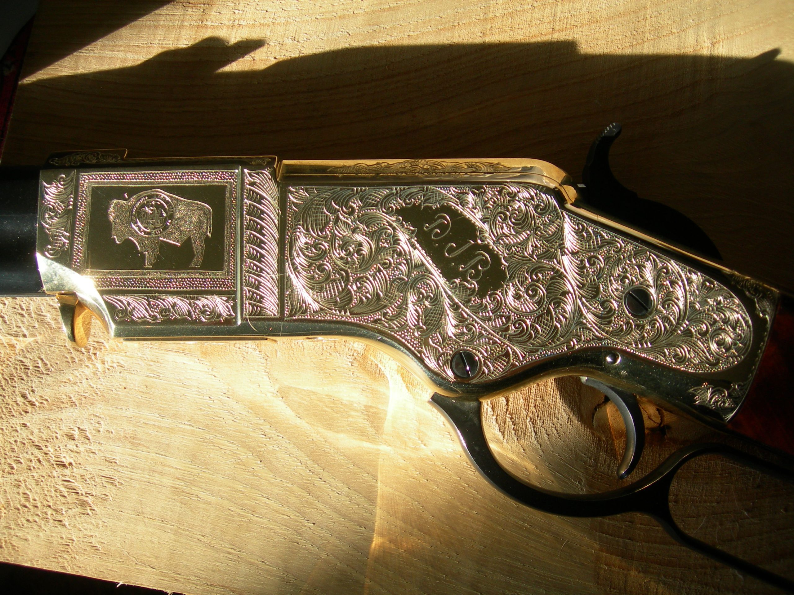 Handmade for right hand use. Freehand engraved and monogrammed, pistol –  Shannon's Toolbox - Reservation Leather